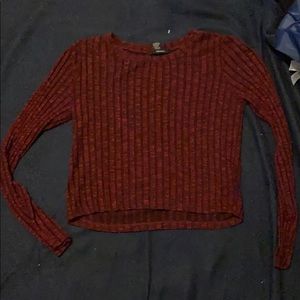 dark red sweater
